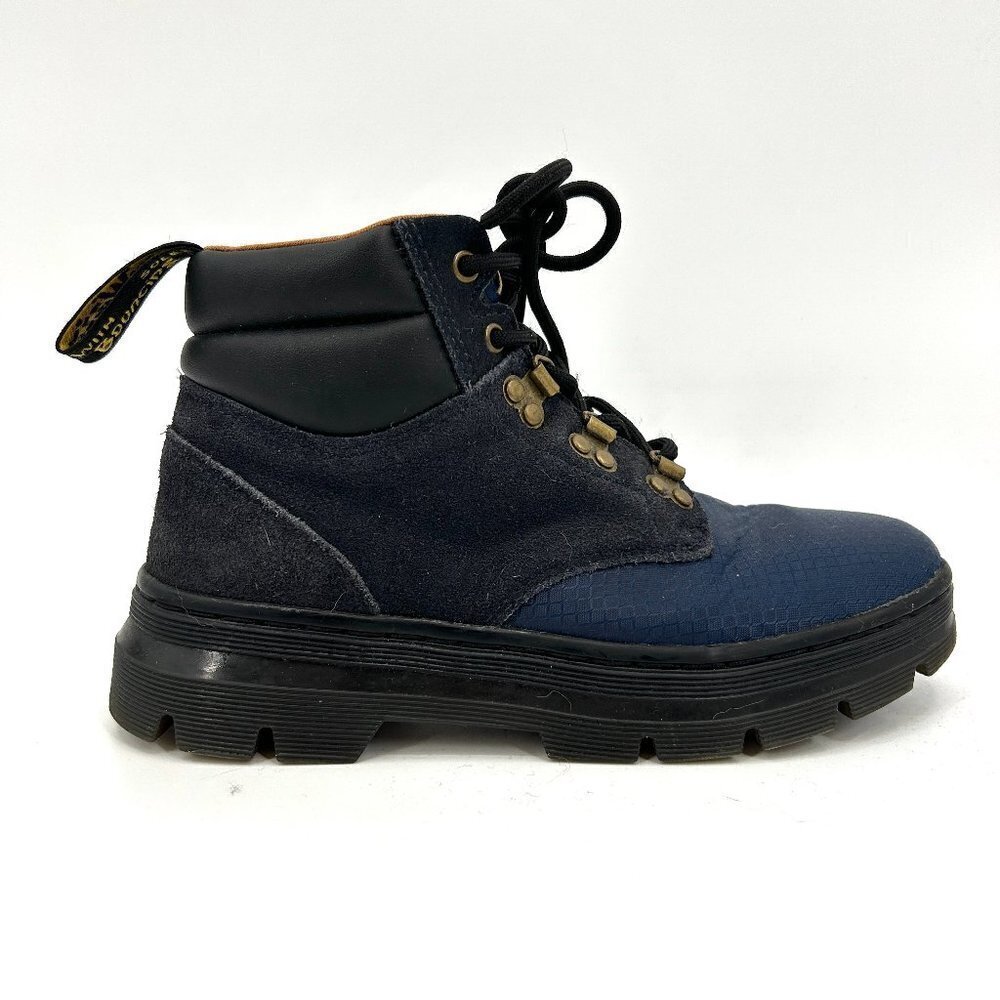 DR. MARTENS Blue Black Suede Leather Rakim Hiking Boots Size 7